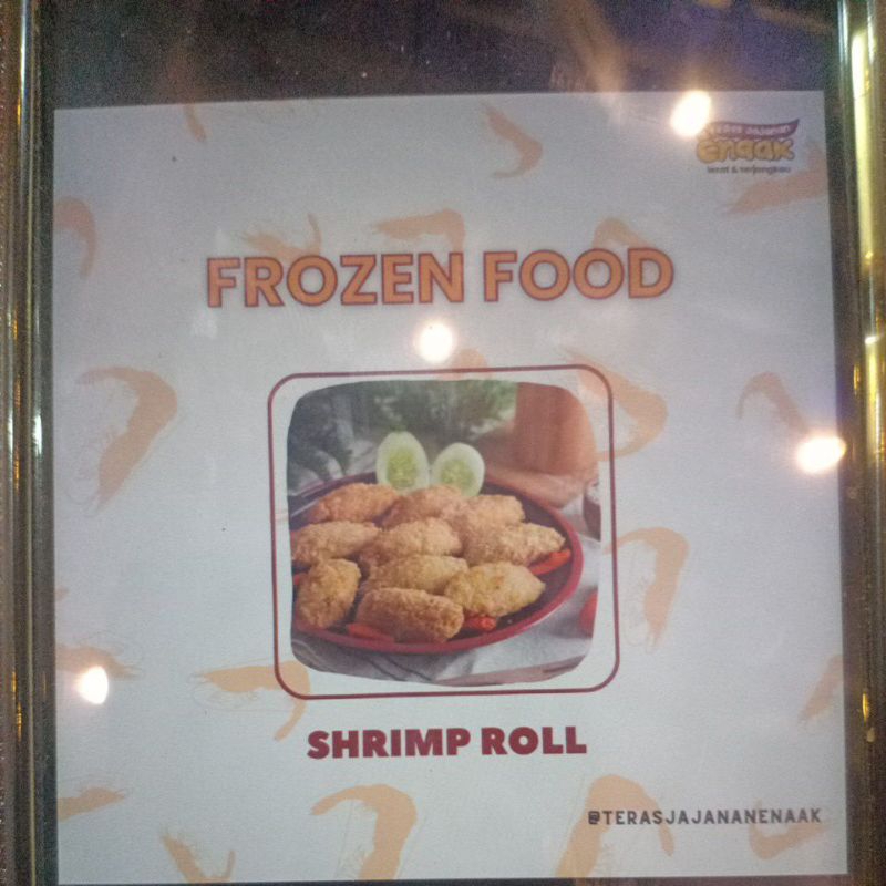 

Frozen food shrimp roll