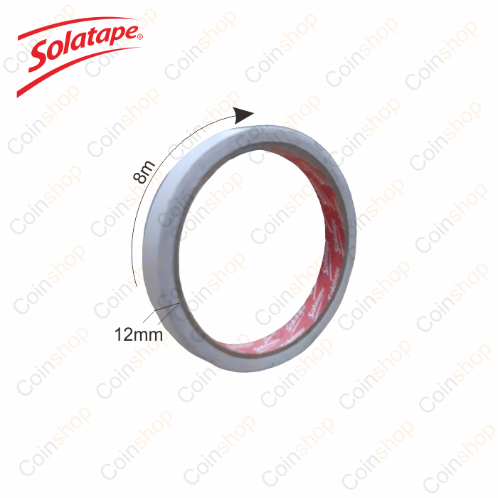 

Double Tape Kertas 1/2 inch 12mm x 8m Solatape