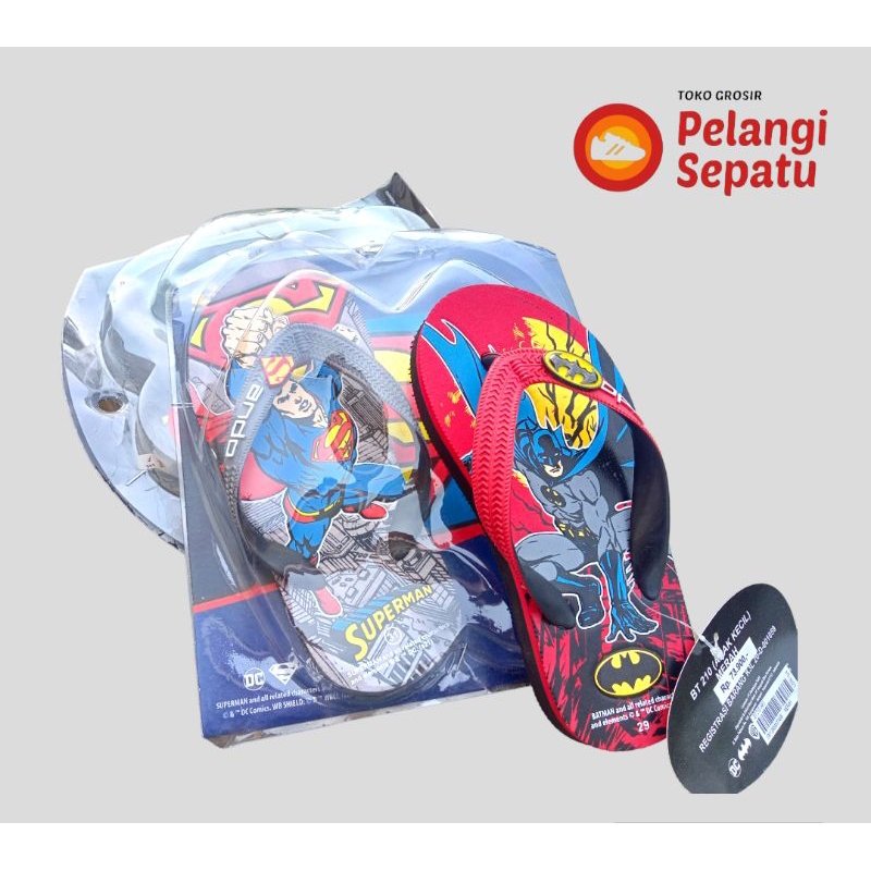 Sandal Japit Anak Karakter Kecil - Ando Batman-Superman
