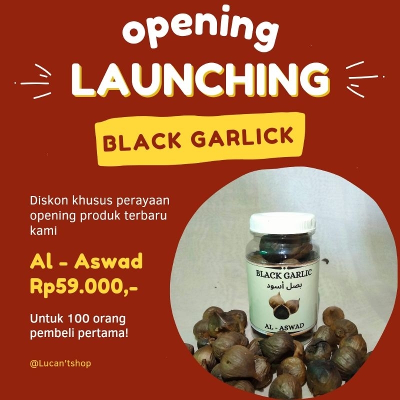 

BAWANG HITAM BLACK GARLIC AL ASWAD ORIGINAL, KUALITAS IMPORT