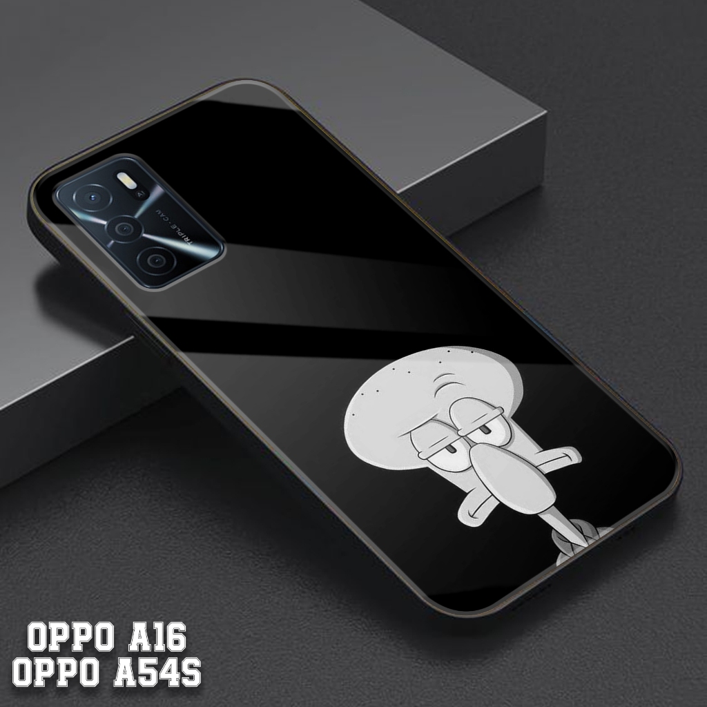 Case OPPO A16/OPPO A54S - Casing OPPO A16/OPPO A54S STORE CASE ( LATAR HITAM ) - 2D Premium Glossy -