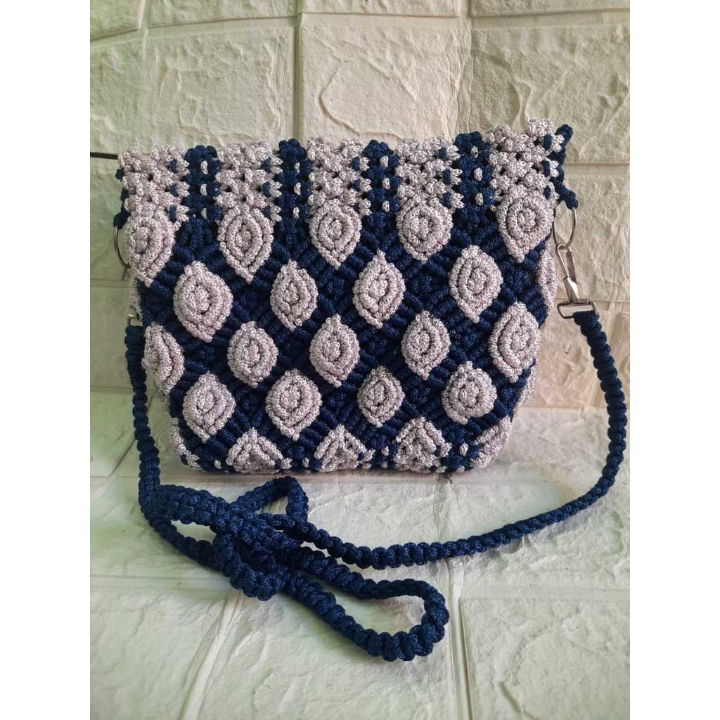 Tas tali kur keong / tas wanita / tas selempang / tas rajut / tas selempang rajut / tas selempang wa