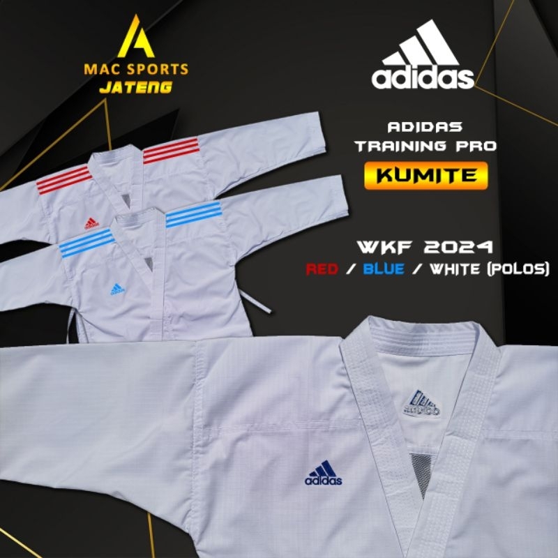 BAJU KARATE KUMITE ADIDAS BLUE WKF APPROVED
