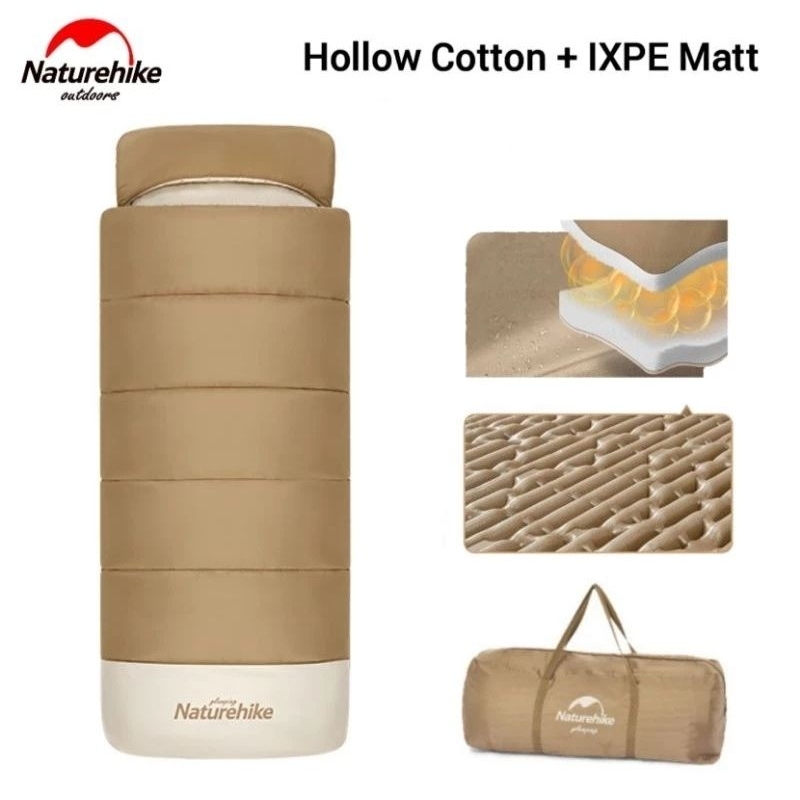 SLEEPING BAG + MATRAS IXPE SLEEPING PAD NATUREHIKE CNH22SD006 KANTONG TIDUR PORTABLE MATRAS TIDUR  C