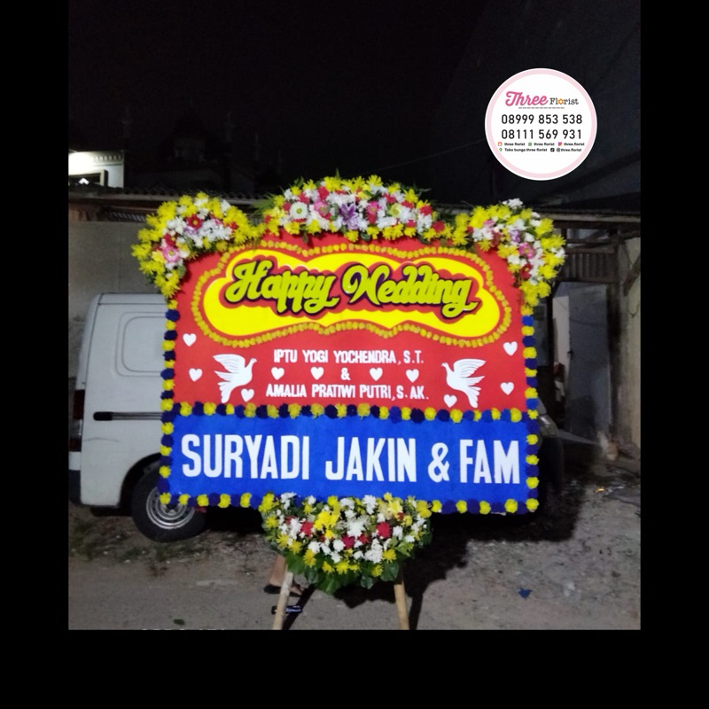 karangan papan bunga / bunga papan wedding / karangan bunga papan wedding / bunga papan ucapan