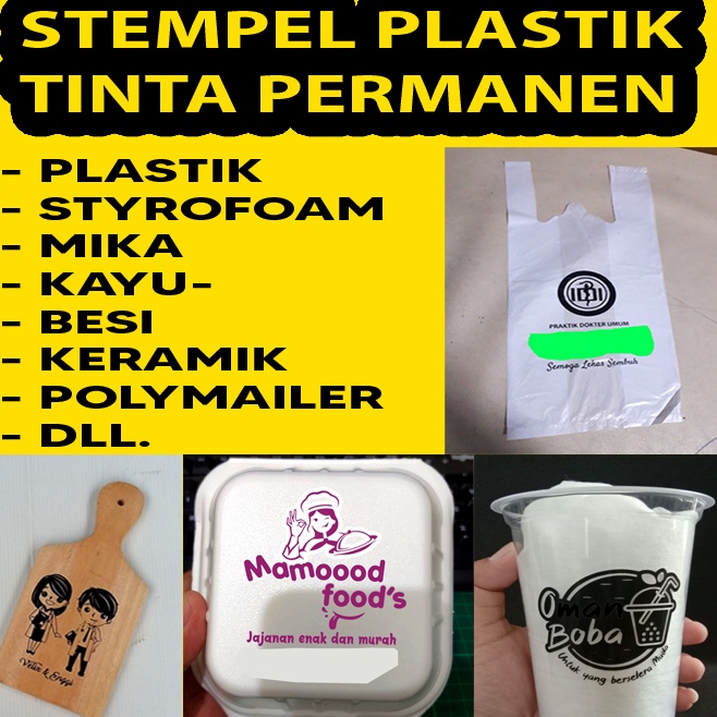 

Stempel Plastik Sterofoam Permanen Tidak Luntur