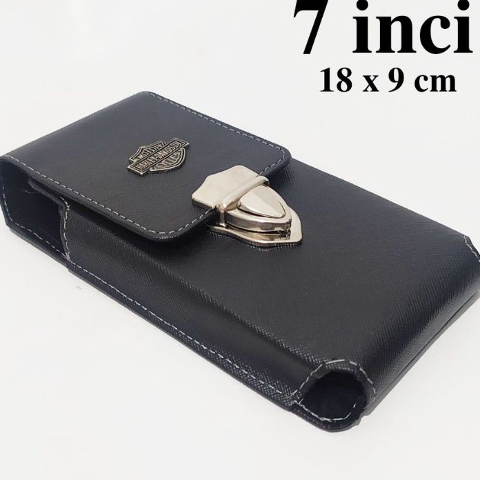 Stok Baru Dompet Sarung hp Pria 7 inci Tas Pinggang Cover Casing Handphone Case