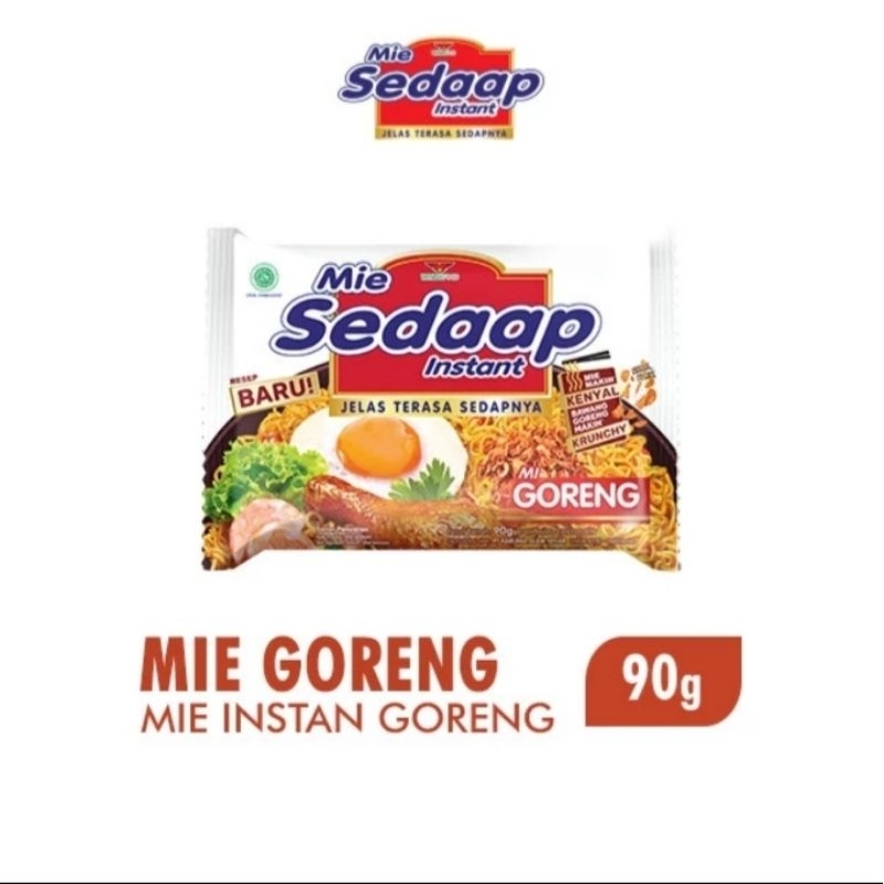 

Mie Sedaap Mie Instan Goreng Kemasan isi 90 gram