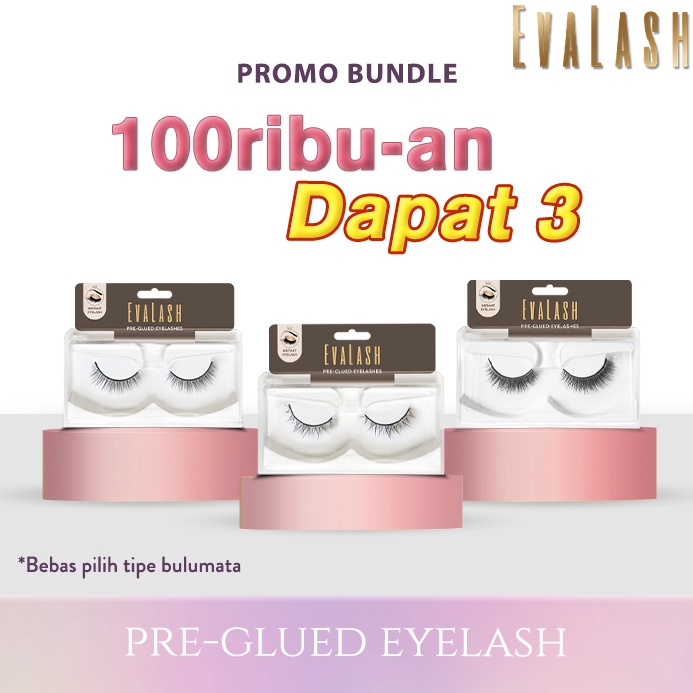 Original Bulu Mata TANPA LEM EVALASH BULU MATA PRE GLUED EYELASH  BULU MATA TANPA MAGNET  BULUMATA E