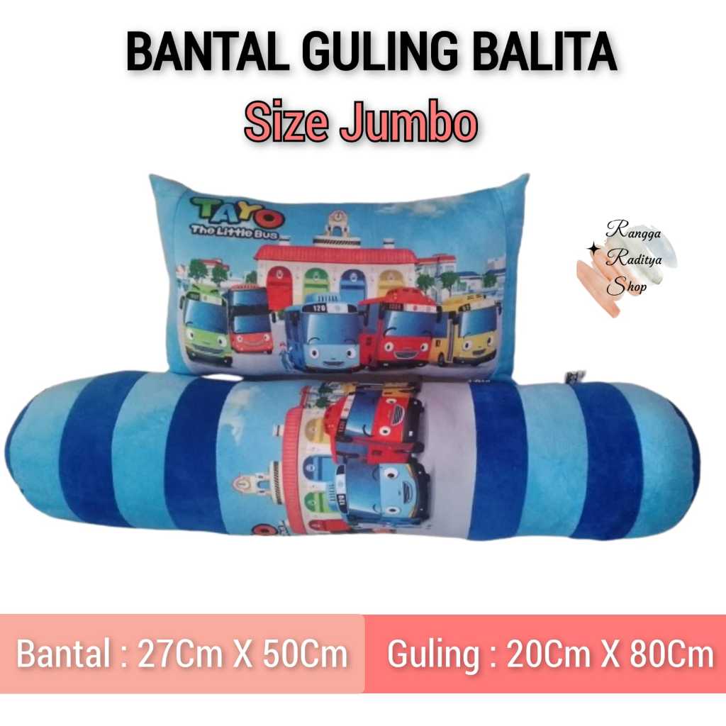 Set bantal guling anak jumbo untuk usia 5 sampai 10 tahun/bahan halus lembut