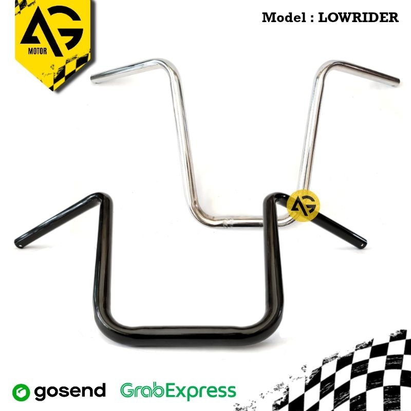 Stang motor model Lowrider | setang stabilizer sepeda motor setir stir Chopper Bobber Bratstyle Japs
