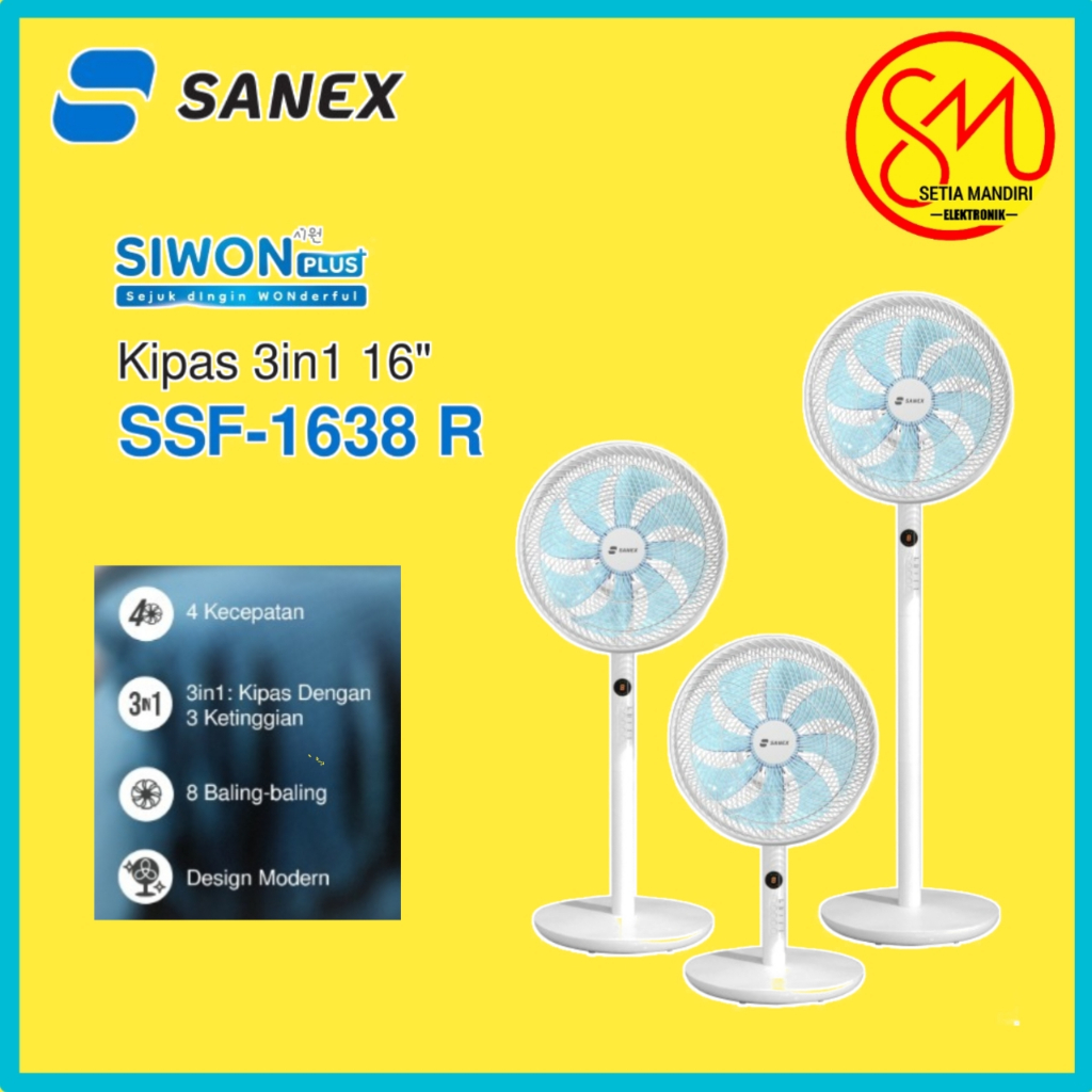 NEW Stand Fan SIWON PLUS SERIES SSF-1638R