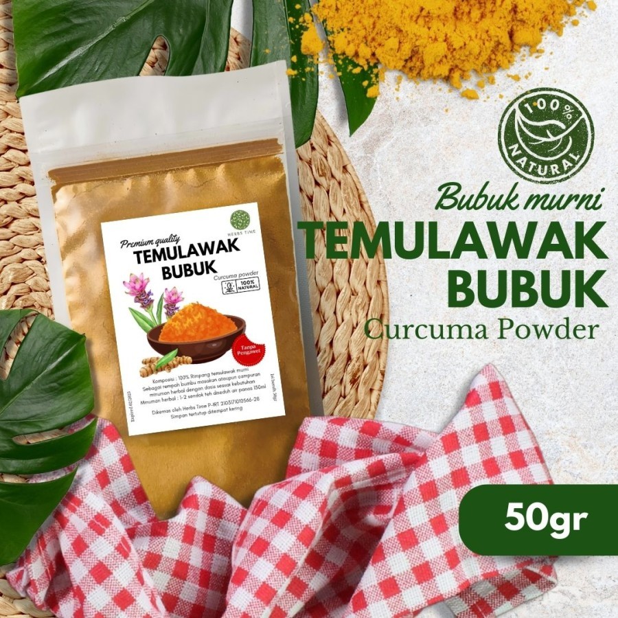 

Temulawak Bubuk Murni Organik Premium Herbs Time