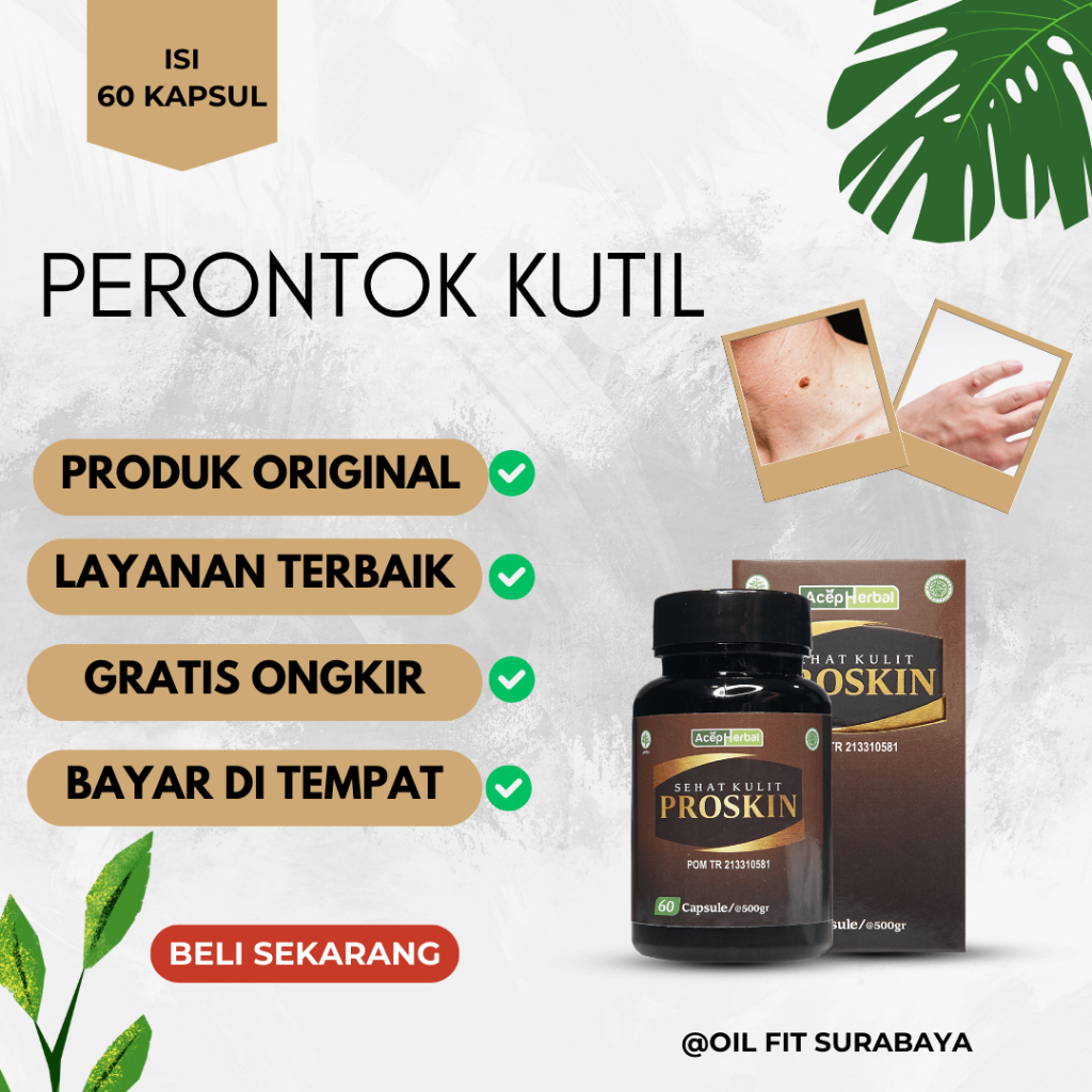 Obat Penghilang Kutil , Obat Kutil Di Tubuh , Perontok kutil , Kapsul Proskin 100% Ekstrak Daun Bina
