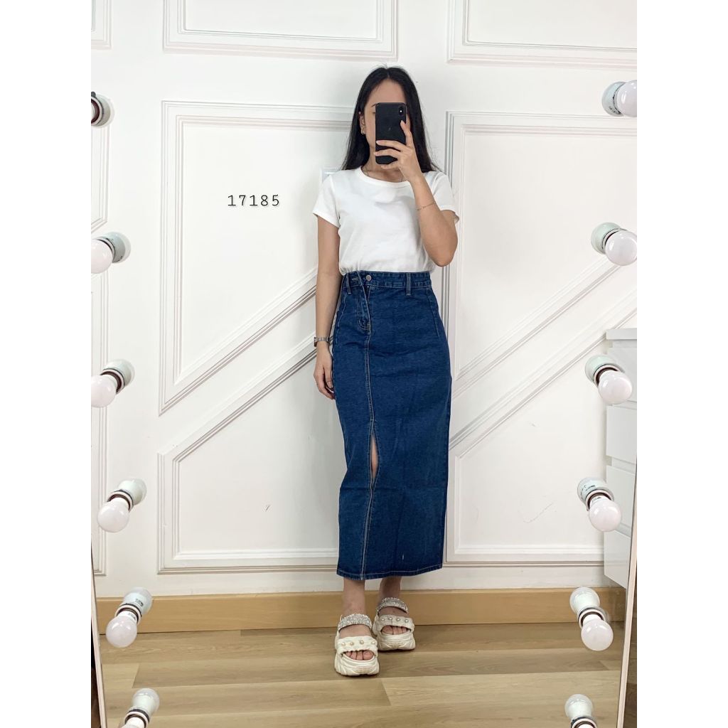 Rok Jins Span I Rok Jeans Sepan I Rok Wanita Jeans I Rok Levis Wanita