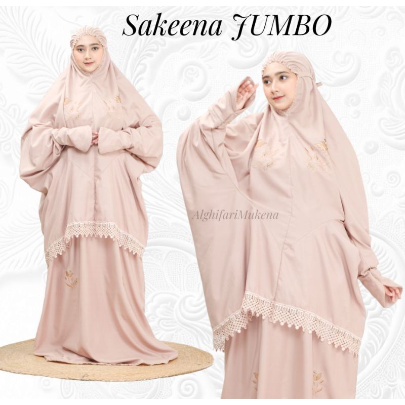 Mukena Atas Bawah Pake Tangan Mukena Dewasa SAKEENA JUMBO