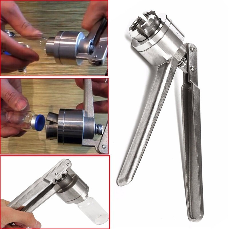 Stainless Vial Crimper Hand Sealing Machine Alat Press Botol Parfum