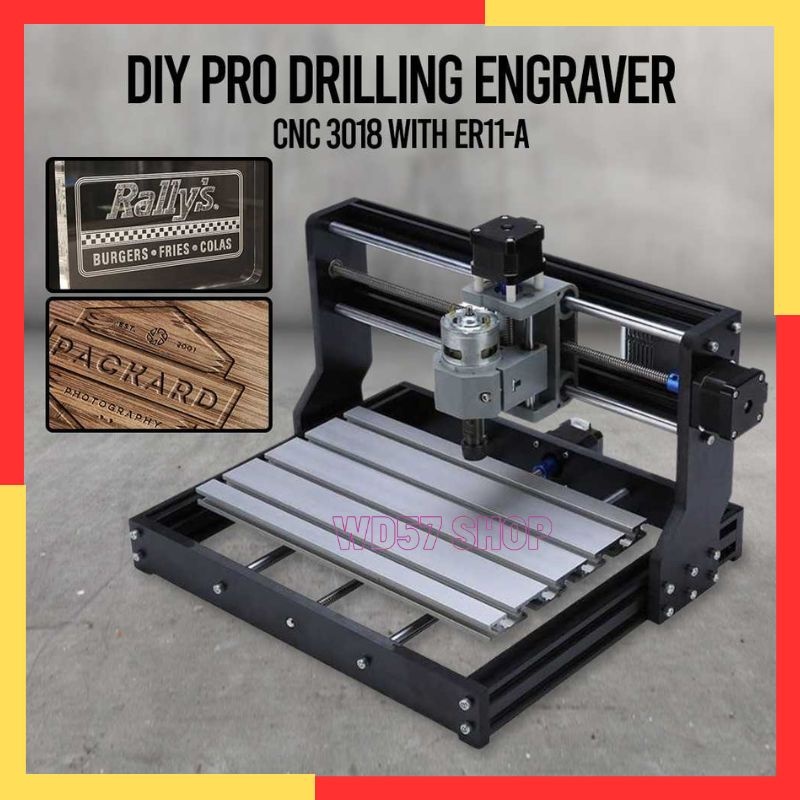 Mesin CNC Router Pisau Engraver Cutting Ukir Kayu Akrilik PCB MDF Plastik DIY Machine 3018