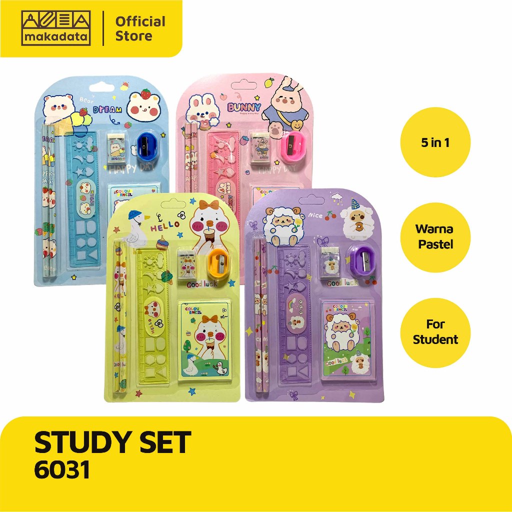 

STATIONERY SET / STUDY SET / PAKET ALAT TULIS KARAKTER 6031 MURAH