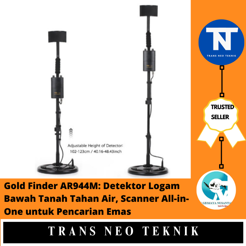Gold Finder AR944M: Detektor Logam Bawah Tanah Tahan Air, Scanner All-in-One untuk Pencarian Emas