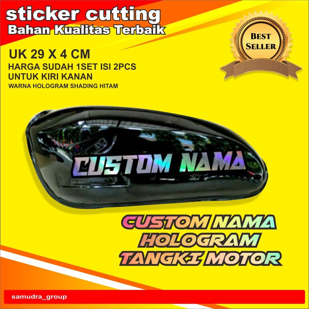 sticker tangki herex hologram sticker hologram custom nama Sticker tangki 1set isi 2 stiker