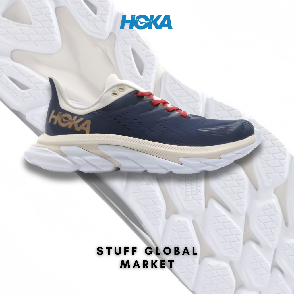 Hoka One One Clifton Edge Mens Running Shoes - Vintage Indigo/Tofu