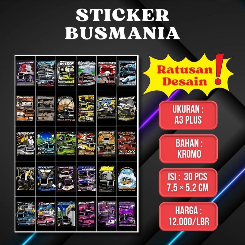 Stiker Busmania Vinil