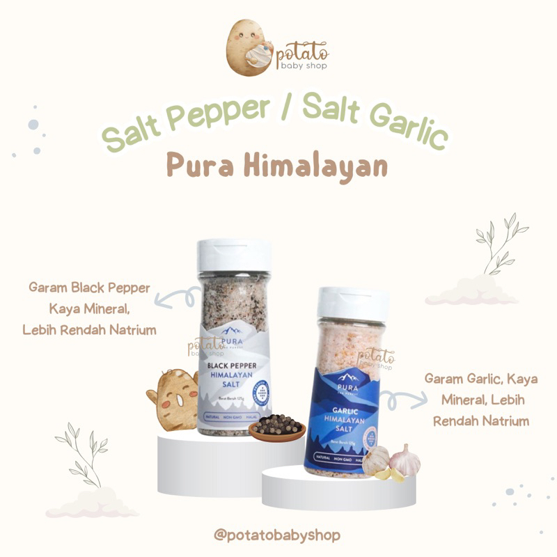 

Pura Himalayan Salt Garlic & Black Pepper - Garam Himalaya Natural