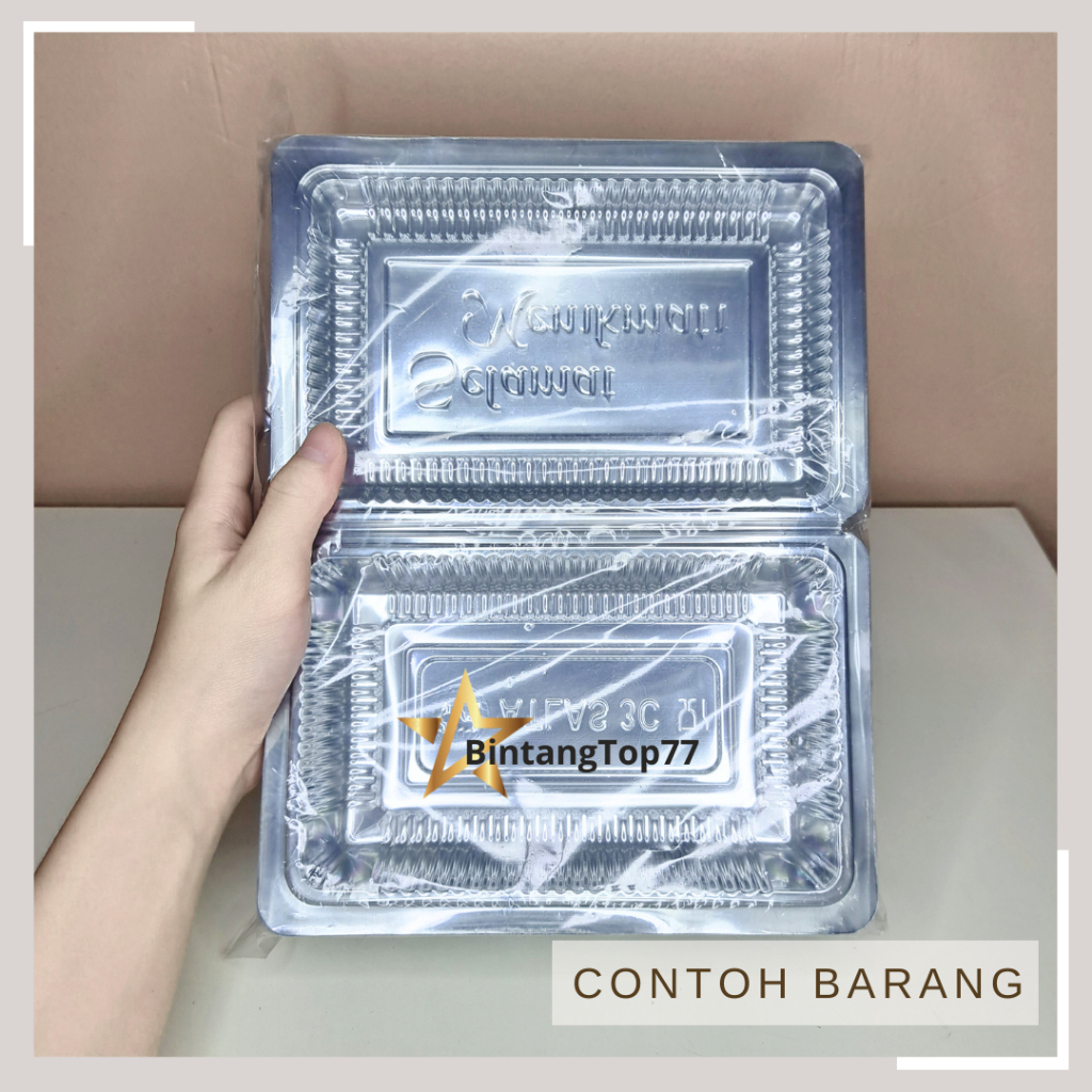 Plastik Mika Serbaguna / Plastik Segi Mika Makanan / Plastik Mika Kue Atlas 3C (100 Pcs)