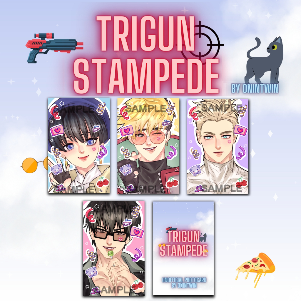 Trigun stampede photocard by onintwin / trigun stampede keychain