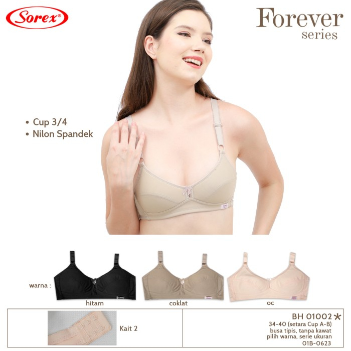 Bra Sorex 01002 Semi Busa Tipis Kait 2 Bra Bh Sorex Sport Local Basic Original