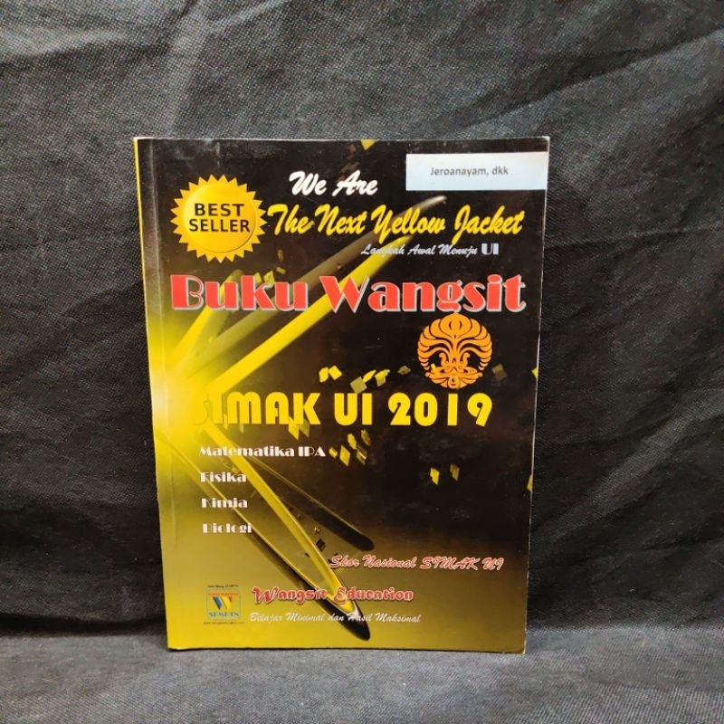 Buku Wangsit Simak UI 2019, Matematika IPA, Fisika, Kimia, Biologi, Wangsit Education, Jeroanayam.