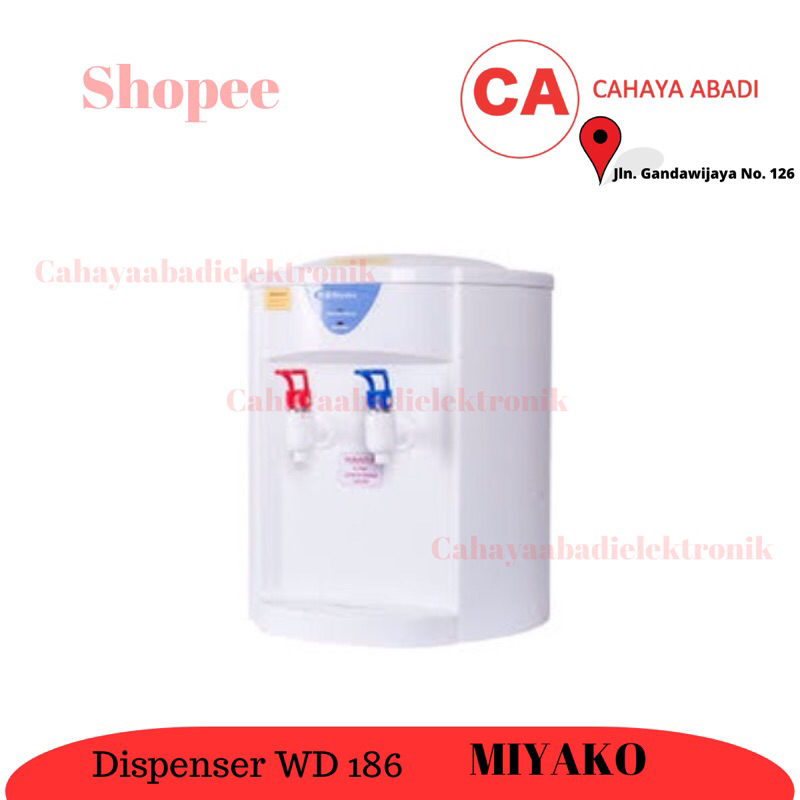 MIYAKO dispenser meja hot normal WD186 WD 186 WD-186 dispenser miyako 2 kran