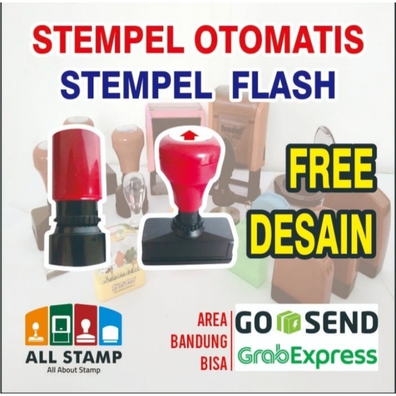 

stempel otomatis tinta, stempel flash, stempel kecil, stempel standar, stempel besar