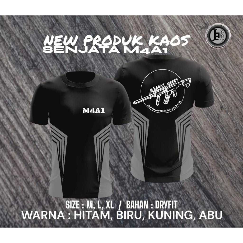 NEW PRODUK/ KAOS SENJATA M4A1/ JERSEY OLAHRAGA