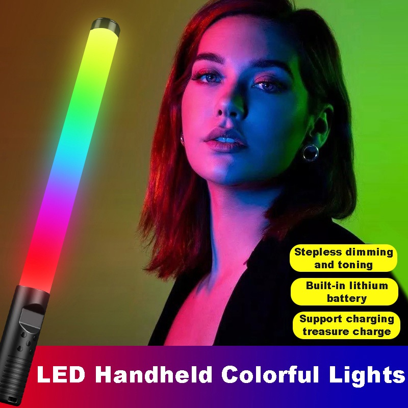 COD Lampu RGBW Fill Light Stick Lamp LED RGB Cahaya Handheld Terang Sinar Fotografer Profesional