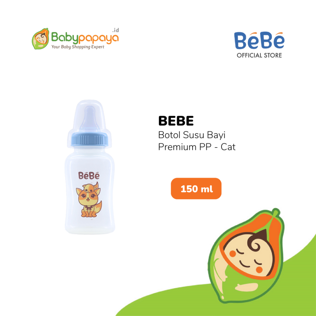 Bebe Botol Susu Bayi Premium Pp 150Ml Cat