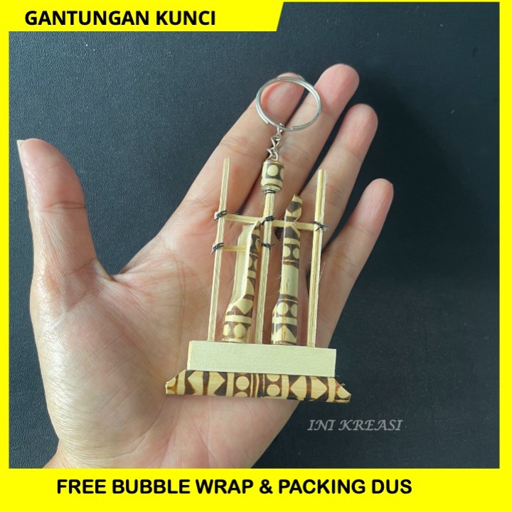 GANTUNGAN KUNCI - GANCI MINIATUR ANGKLUNG ALAT MUSIK JAWA BARAT