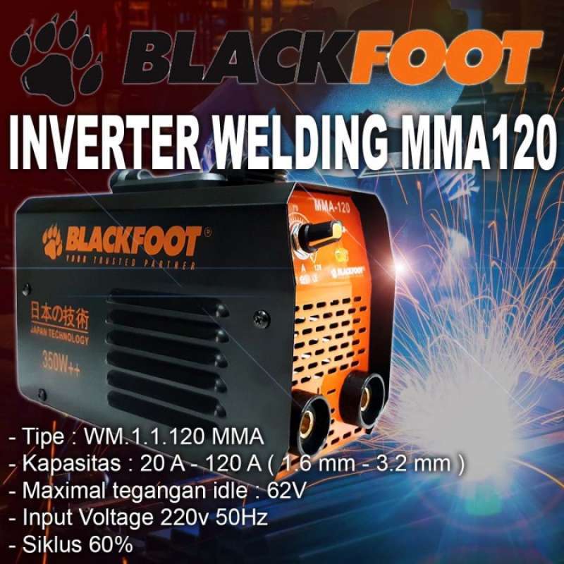 Blackfoot Travo Las MMA 120A - Mesin Las IGBT Teknologi 350Watt