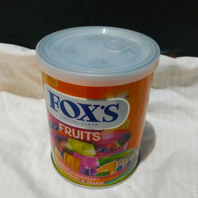 Permen Fox's Crystal Clear Fruit & Fruity mint Kemasan kaleng 180 Gram Foxs Berries Candy