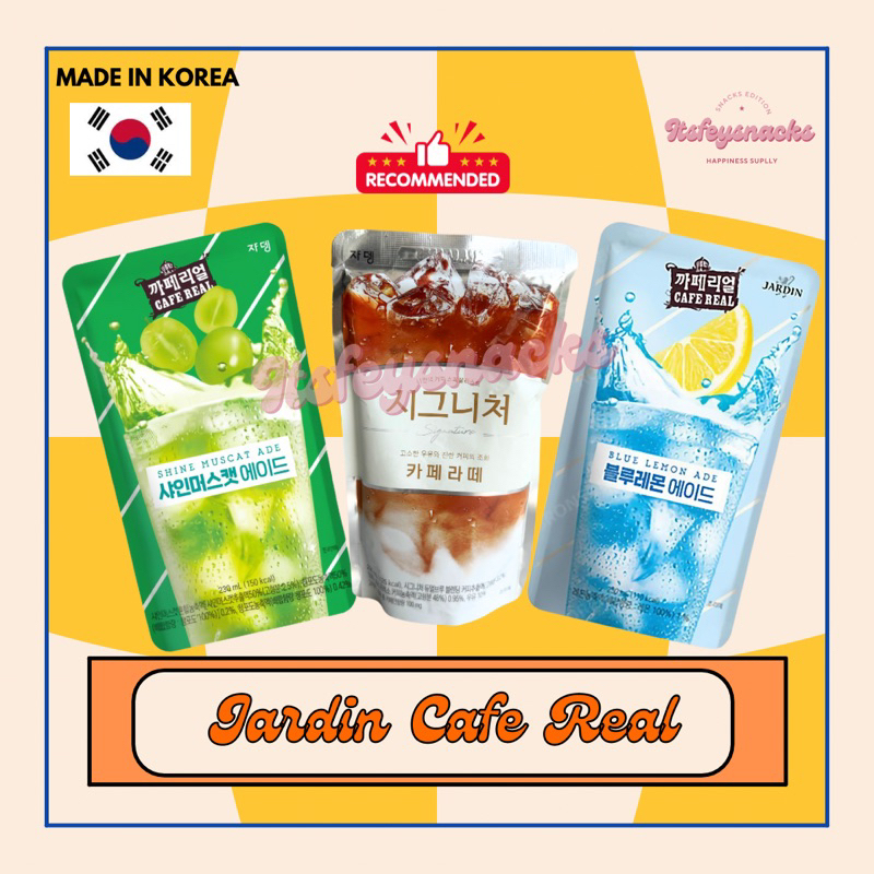 

[JARDIN] NEW ARRIVAL POUCH DRINK KOREA JARDIN CAFE LATTE JARDIN BLUE LEMON ADE JARDIN SHINE MUSCAT ADE