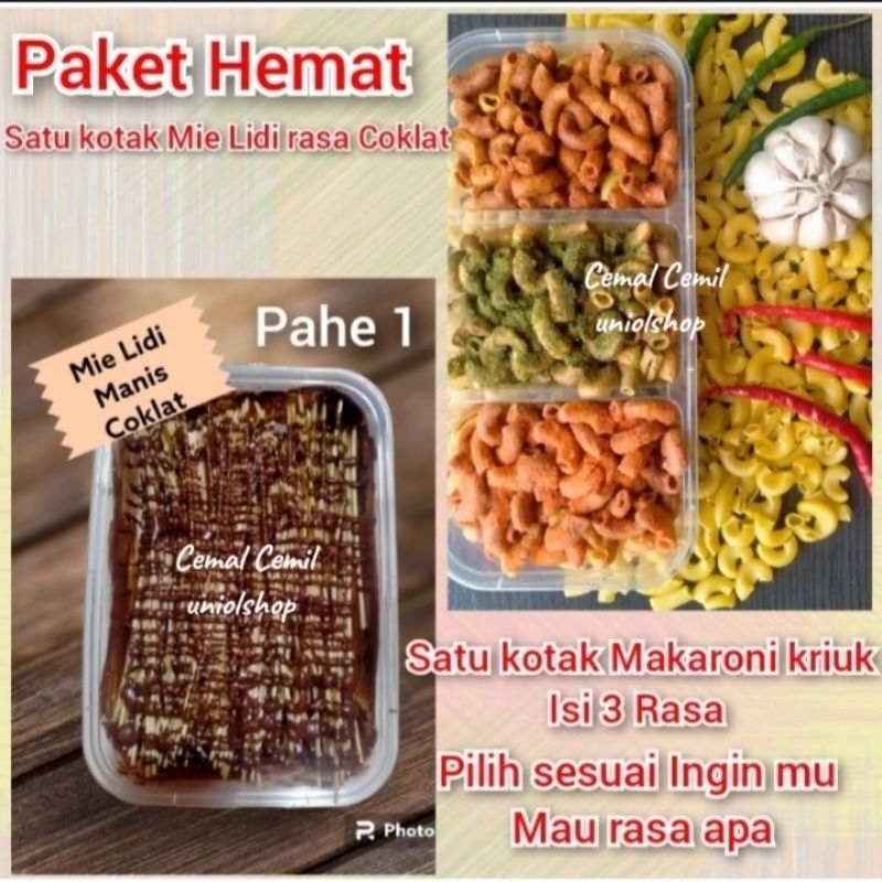 

Paket Hemat Cemilan Mie Lidi Lumer dan Makaroni Bantet kriuk 3 rasa