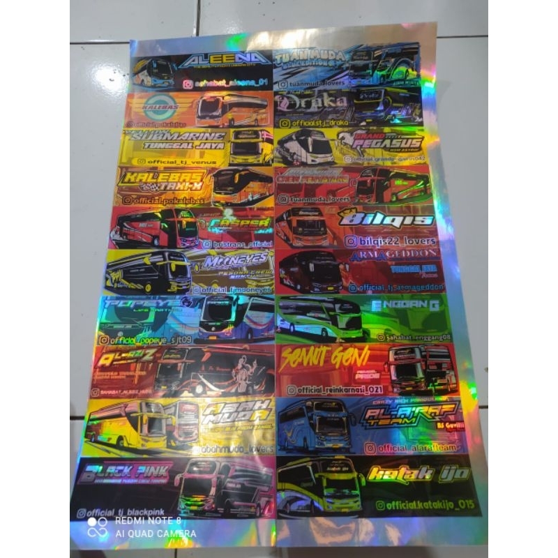 

STIKER HOLOGRAM ORIGINAL UKURAN JUMBO BUS BASURI ISI 20/STIKER VIRAL