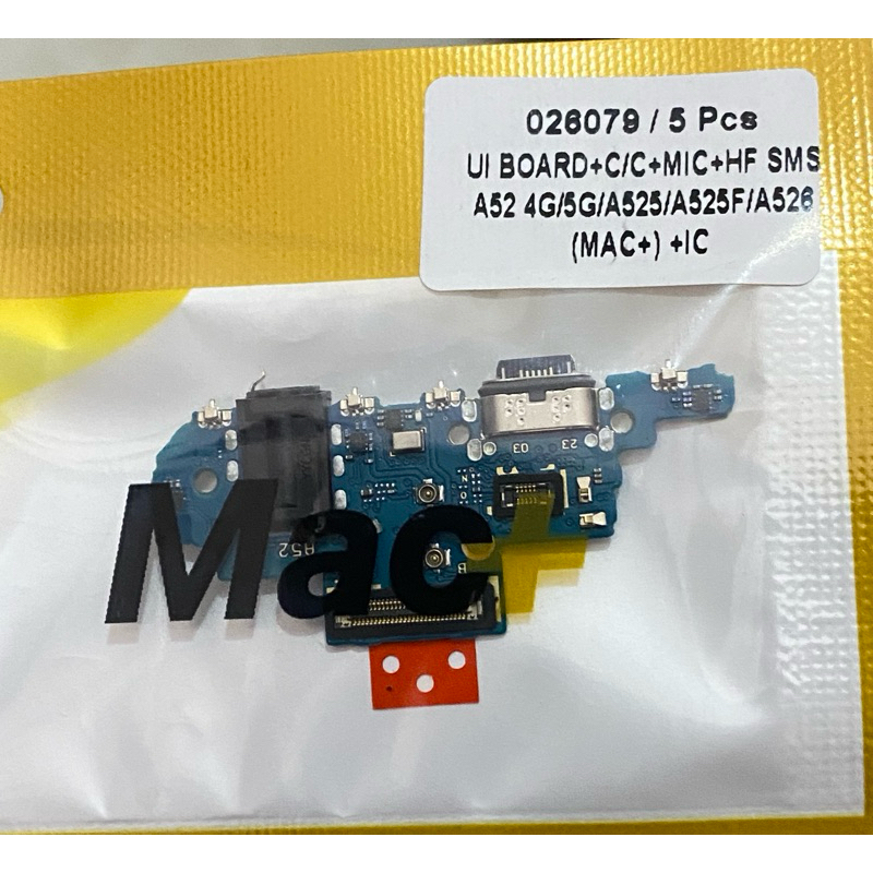 papan cas board konektor charger+mic+hansfree samsung galaxy A52 A525F original oem+ic
