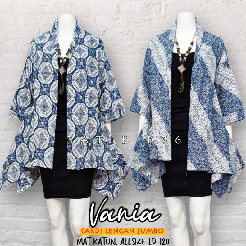 Import Terlaris Grosir Cardi Vania lengan jumbo blue bird Ibu ibu remaja Kekinian Batik Cardi jumbo 