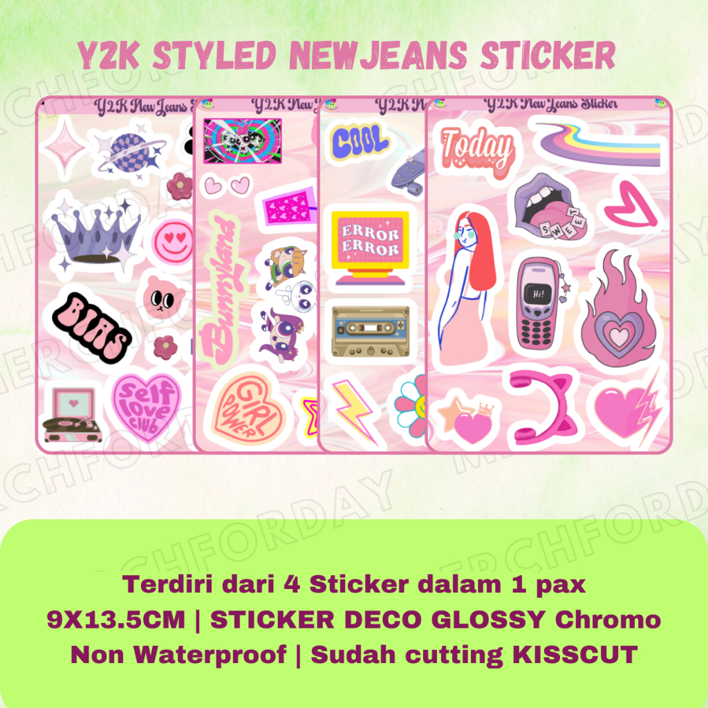 

Sticker aesthetic y2k NEWJEANS girly deco KPOP