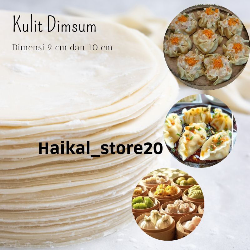 

Kulit Dimsum Ukuran 9cm, 10cm , isi 50 pcs/siomay/gyoza/pangsit, HALAL, Tanpa Pengawet