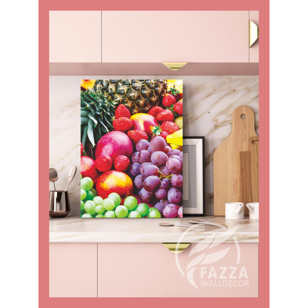 HIASAN DINDING PAJANGAN DINDING POSTER KAYU BUAH ALAMI