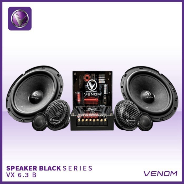 Speaker 3way Venom black series VX 6.3B