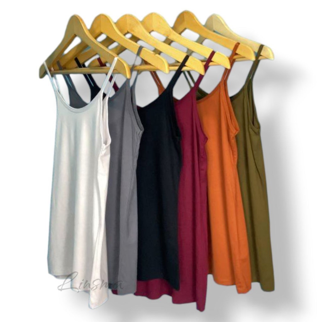 BIG SALE 8.8 WINALIN Tank top Wanita Tanktop Tali Kecil Kamisol Rayon Premium All Size dan Jumbo